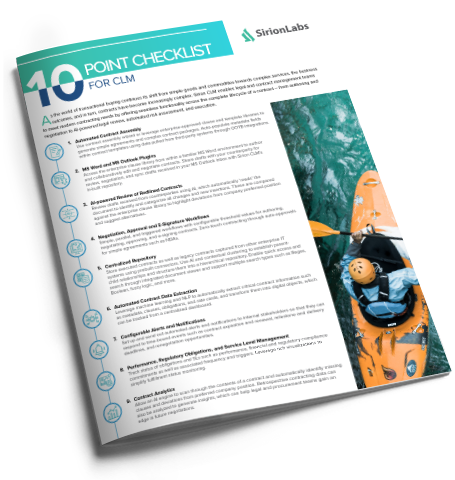 [Product Checklist] 10-point Checklist for the Ideal CLM Platform